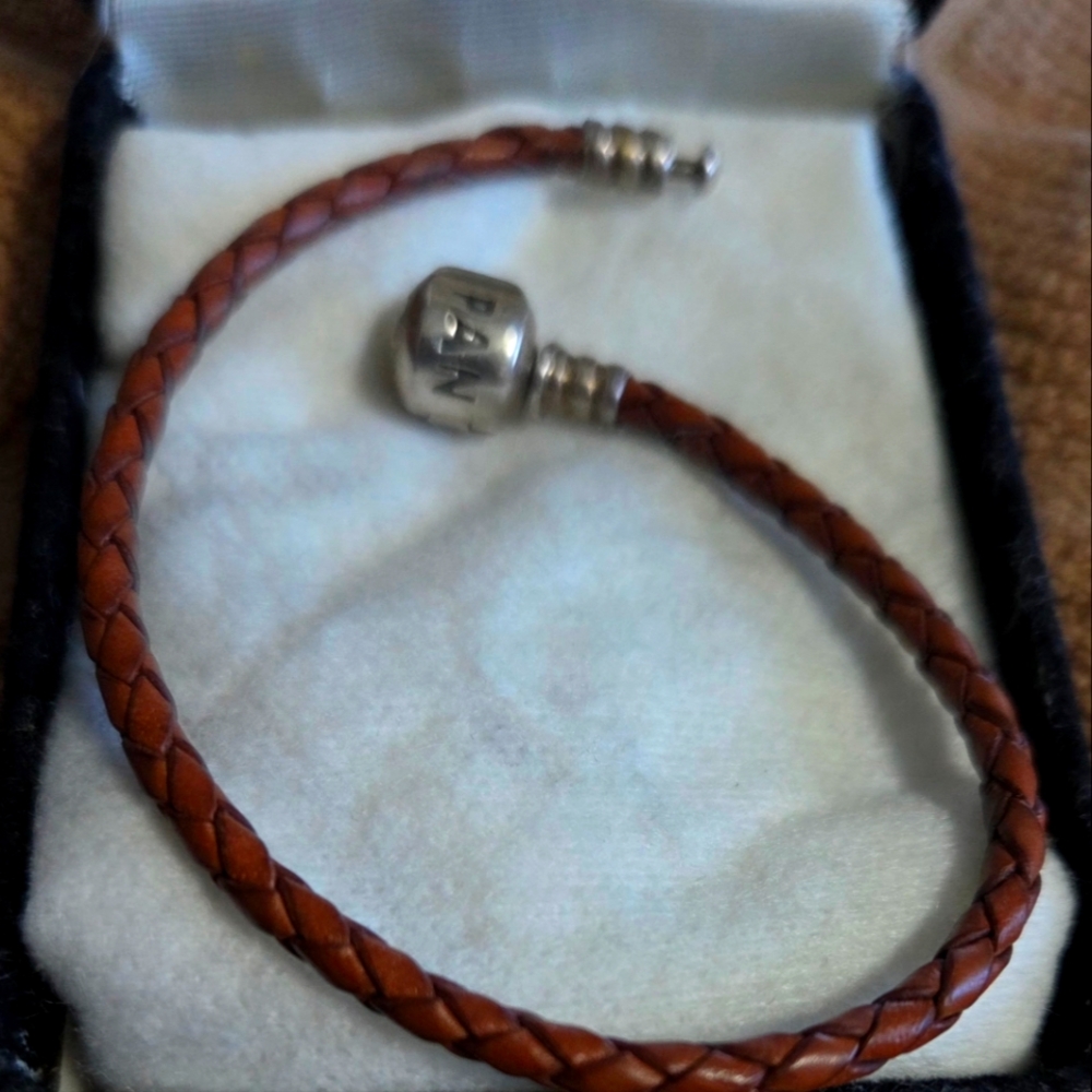 Pandora Woven Leather Bracelet